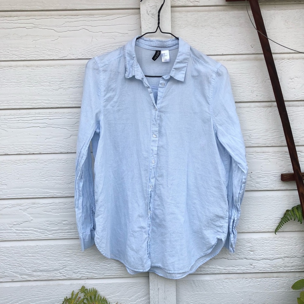 H&M Pinstripe Button Up